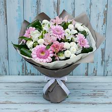 Букет цветов из:  Герберы, Альстромерии и Хризантемы в Восточный