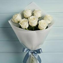 Букет 7 Белых роз Эдлесс Лав #REPLACE_PRED# Восточный