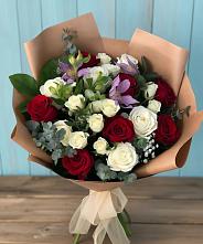 Букет цветов из:  Розы и Альстромерии #REPLACE_PRED# Восточный