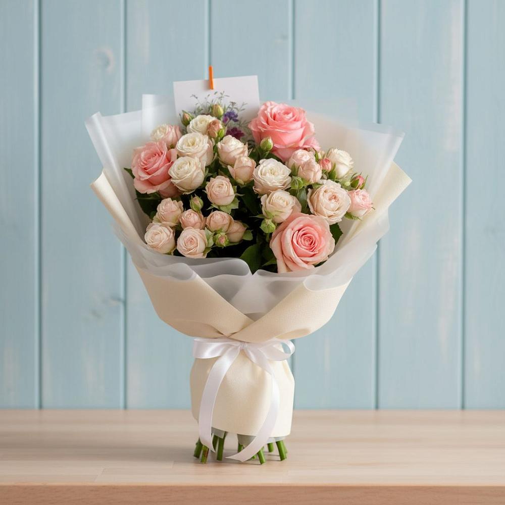 Букет цветов из: Розы в Восточный