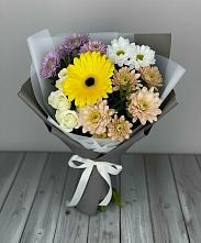 Букет цветов из:  Розы, Герберы и Хризантемы #REPLACE_PRED# Восточный