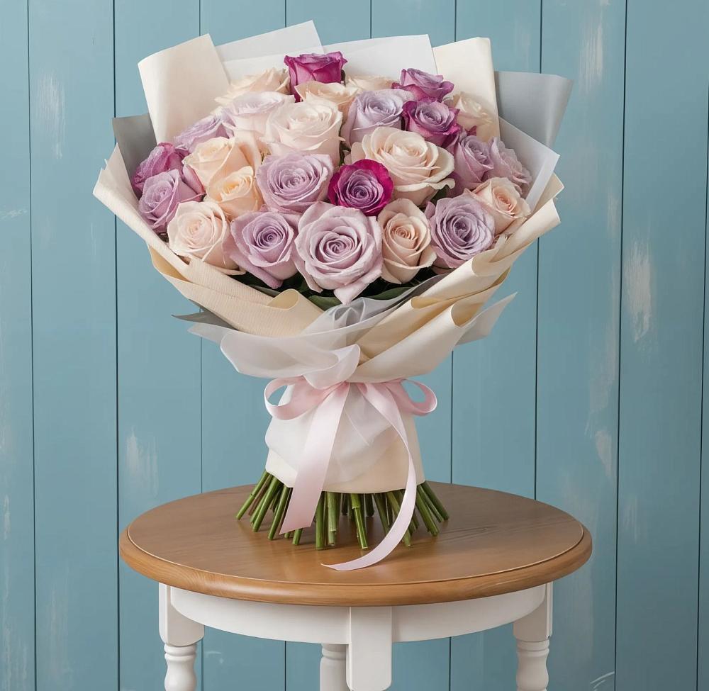 Букет цветов из: Розы в Восточный