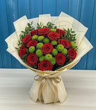 Букет цветов из:  Розы и Хризантемы в Восточный