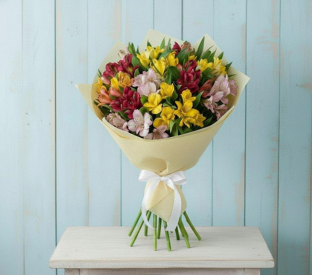 Букет цветов из: Альстромерии в Восточный