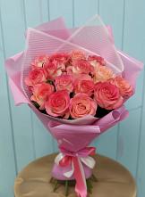 Букет 15 Розовых роз Равель в Восточный
